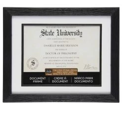 Brand new 🔔 Black 8.5" x 11" Document Frame with Mat by Studio Décor® by Studio Decor ❤️