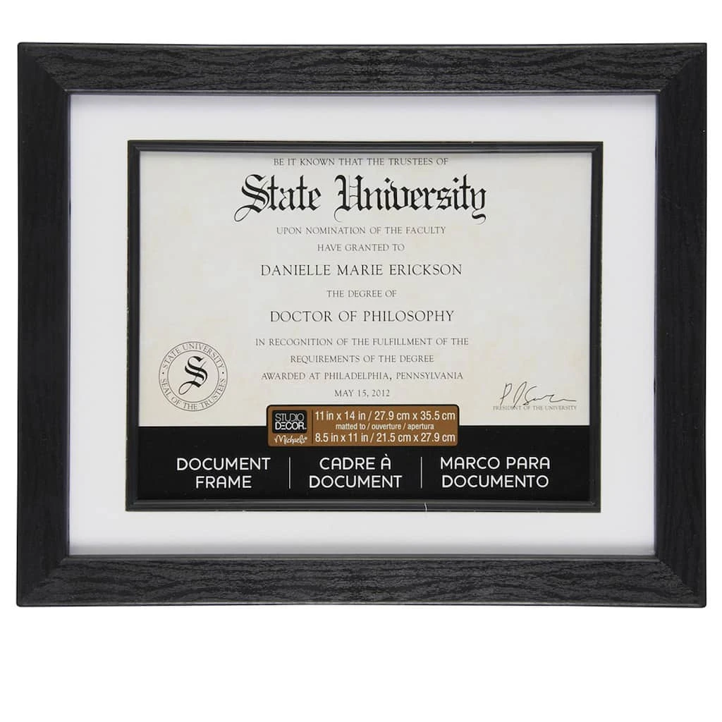Brand new π Black 8.5" x 11" Document Frame with Mat by Studio Décor® by Studio Decor β€οΈ 1 Brand new π Black 8.5" x 11" Document Frame with Mat by Studio Décor® by Studio Decor β€οΈ