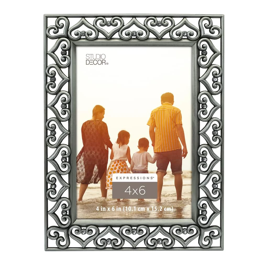 Brand new π 12 Pack: Pewter Hearts 4" x 6" Jeweled Frame, Expressions™ by Studio Décor® by Studio Decor π 1 Brand new π 12 Pack: Pewter Hearts 4" x 6" Jeweled Frame, Expressions™ by Studio Décor® by Studio Decor π