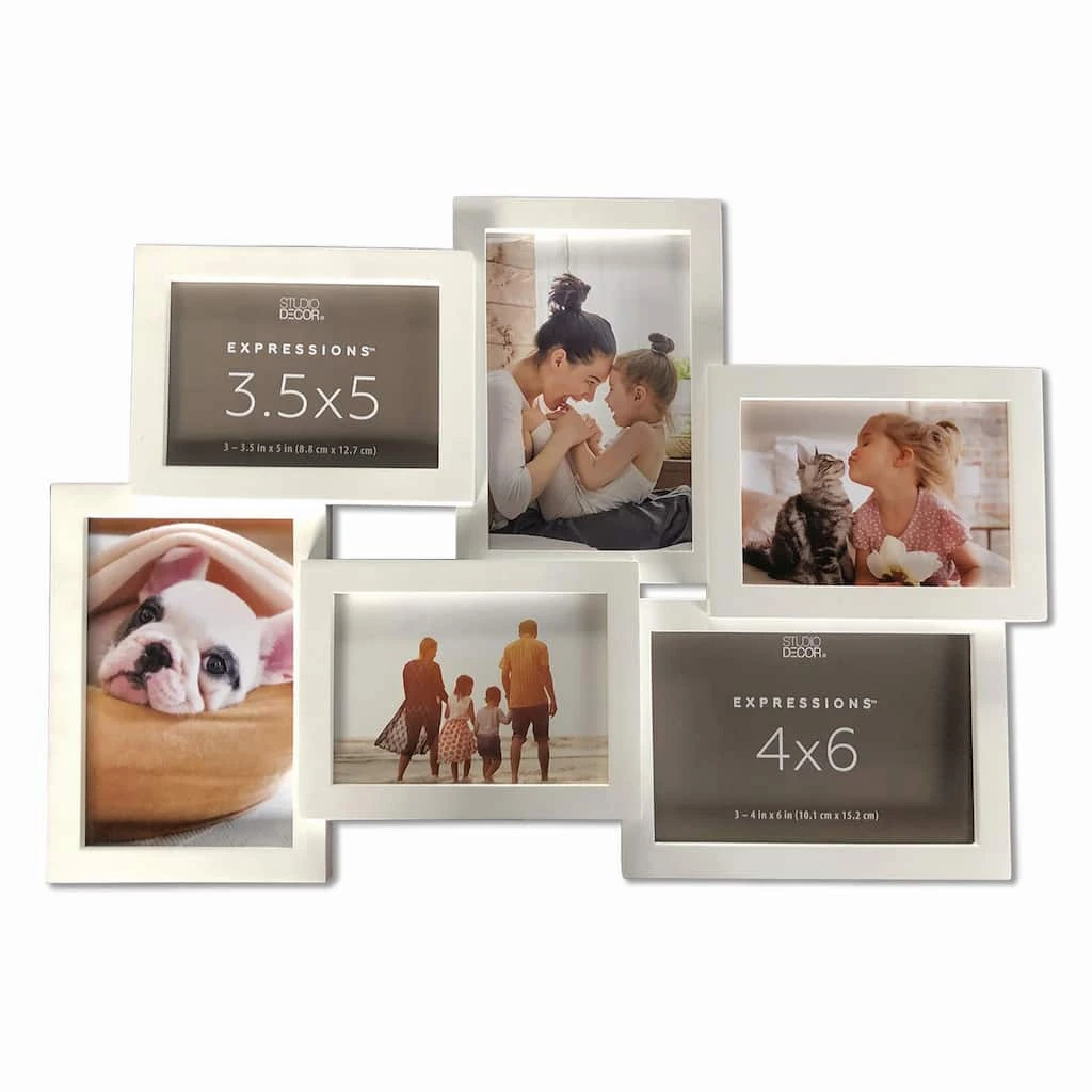 New ⭐ White 6 Opening Collage Frame, Expressions™ by Studio Décor® by Studio Decor ⌛ 1 New ⭐ White 6 Opening Collage Frame, Expressions™ by Studio Décor® by Studio Decor ⌛
