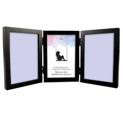 New ✨ 12 Pack: Black 4" x 6", 3 Opening Hinged Frame, Simply Essentials™ by Studio Décor® by Studio Decor 👍