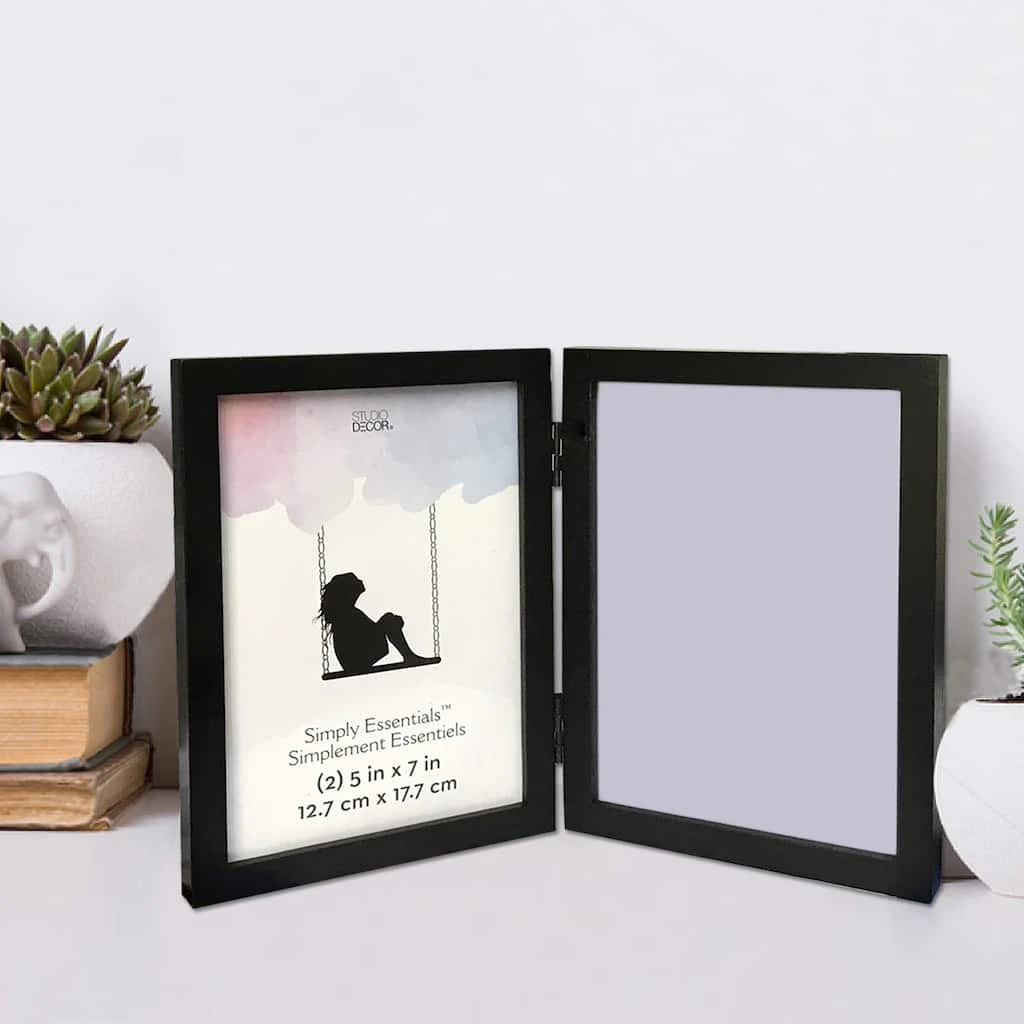 Coupon 🛒 12 Pack: 2 Opening Black 5" x 7" Hinged Frame, Simply Essentials™ by Studio Décor® by Studio Decor ✨ 5 Coupon 🛒 12 Pack: 2 Opening Black 5" x 7" Hinged Frame, Simply Essentials™ by Studio Décor® by Studio Decor ✨ - Image 5