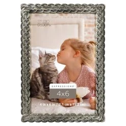 Buy 👏 Silver Braid 4" x 6" Frame, Expressions™ by Studio Décor® by Studio Decor ⭐