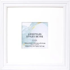 Hot Sale 😀 White Square Frame With Mat, Lifestyles™ by Studio Décor® by Studio Decor ✨