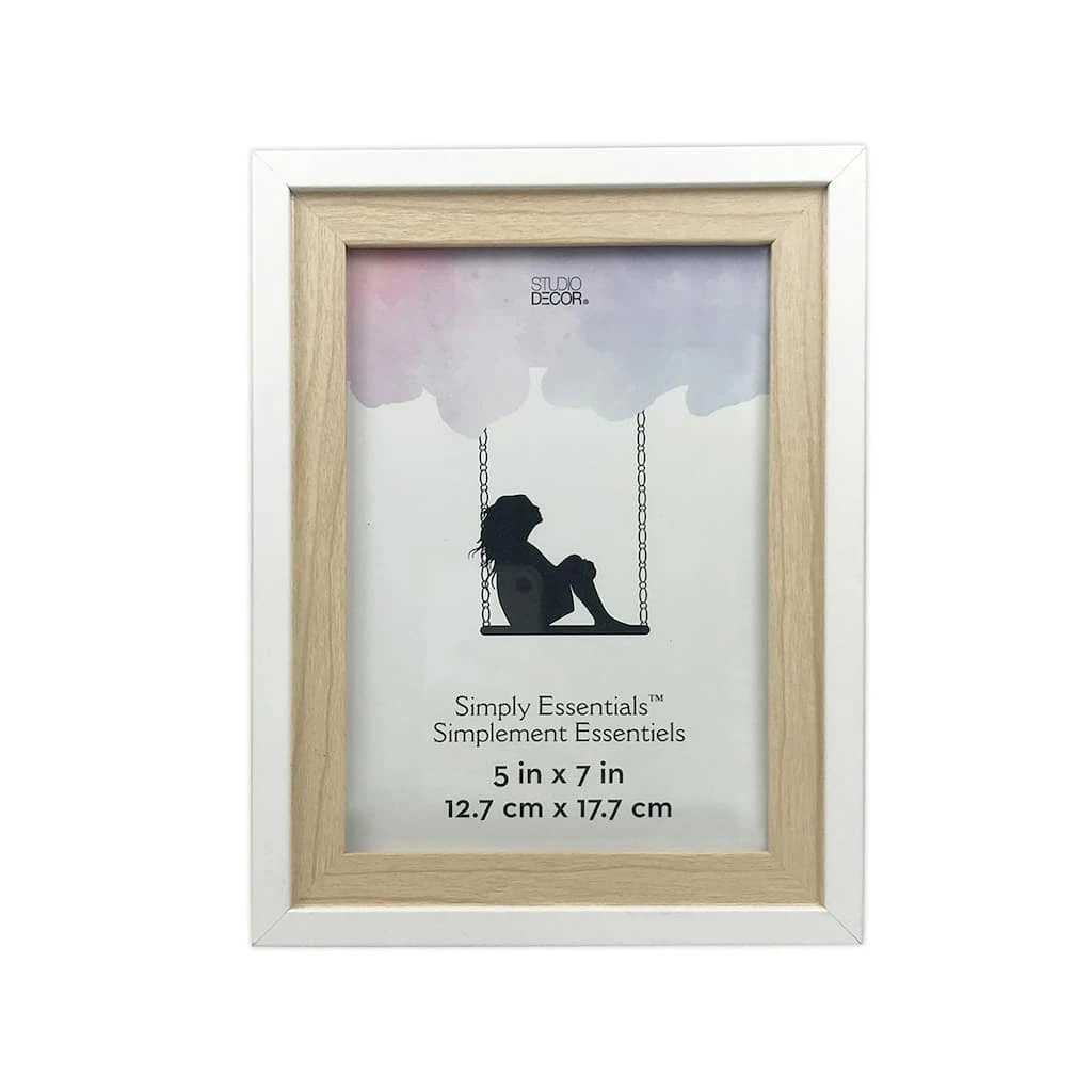 Buy โจ 12 Pack: White & Natural Two-Tone 5" x 7" Frame, Simply Essentials™ by Studio Décor® by Studio Decor ๐ 1 Buy โจ 12 Pack: White & Natural Two-Tone 5" x 7" Frame, Simply Essentials™ by Studio Décor® by Studio Decor ๐