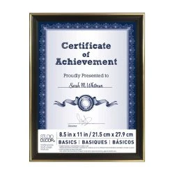 Promo 🧨 Black & Gold Multipurpose Document Frame, 8.5" x 11", Basics By Studio Décor® by Studio Decor ⭐