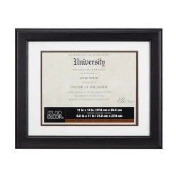 Flash Sale π Brown Document Frame, 11" x 14" With 8.5" x 11" Double Mat by Studio Décor® by Studio Decor π€©