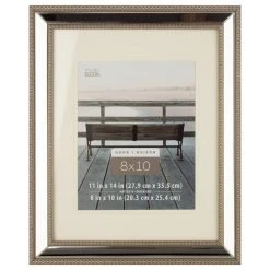 Buy ⭐ 8 Pack: Mirrored Beaded 8" x 10" Frame with Mat, Home by Studio Décor® by Studio Decor 🔔