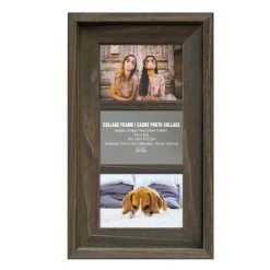Promo ⭐ 8 Pack: 3 Opening Gray Wash Barnwood 4" x 6" Collage Frame by Studio Décor® by Studio Decor 🌟