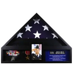 Budget 🤩 Deluxe Flag Case with Photo Display by Studio Décor® by Studio Decor 🌟