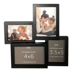Flash Sale 🔥 4 Opening Black Collage Frame, Expressions™ by Studio Décor® by Studio Decor ⌛