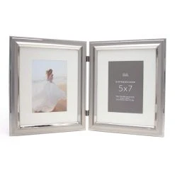 Best reviews of ❤️ 12 Pack: 2 Opening Silver 5" x 7" Hinged Frame with Mat, Expressions™ by Studio Décor® by Studio Decor ✔️