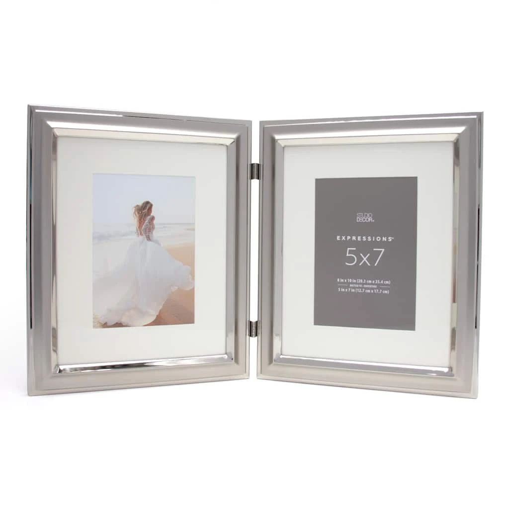 Best reviews of ❤️ 12 Pack: 2 Opening Silver 5" x 7" Hinged Frame with Mat, Expressions™ by Studio Décor® by Studio Decor ✔️ 1 Best reviews of ❤️ 12 Pack: 2 Opening Silver 5" x 7" Hinged Frame with Mat, Expressions™ by Studio Décor® by Studio Decor ✔️