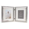 Discount ⭐ 2 Opening Silver Hinged 5" x 7" Frame with Mat, Expressions™ by Studio Décor® by Studio Decor ❤️