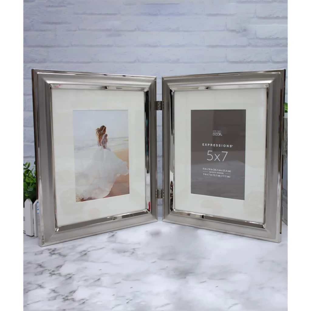 Best reviews of ❤️ 12 Pack: 2 Opening Silver 5" x 7" Hinged Frame with Mat, Expressions™ by Studio Décor® by Studio Decor ✔️ 3 Best reviews of ❤️ 12 Pack: 2 Opening Silver 5" x 7" Hinged Frame with Mat, Expressions™ by Studio Décor® by Studio Decor ✔️ - Image 3