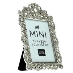 Deals 🧨 24 Pack: Antique Silver with Jewels 2.5" x 3.5" Mini Frame by Studio Décor® by Studio Decor ⭐