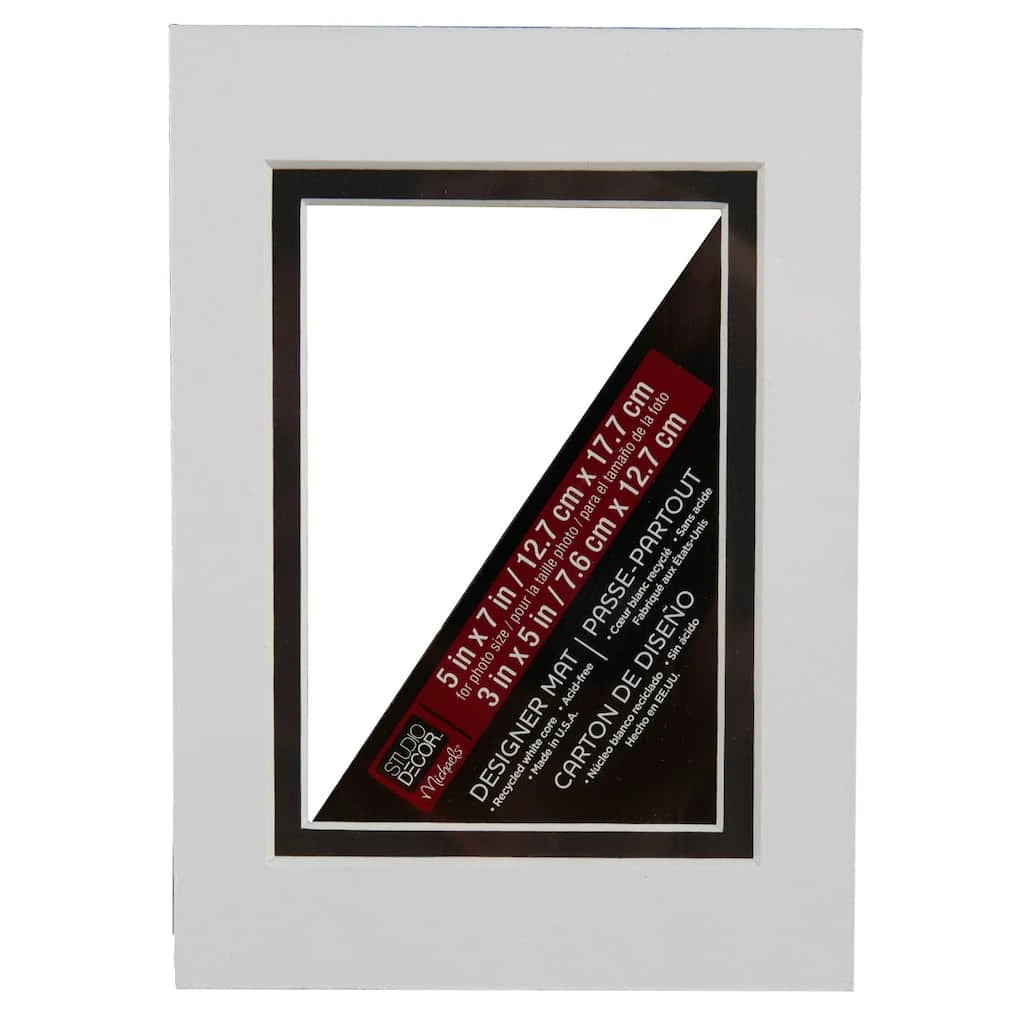 Brand new 🛒 5" x 7" Double Mat By Studio Décor®, 3" x 5" Opening by Studio Decor 👏 1 Brand new 🛒 5" x 7" Double Mat By Studio Décor®, 3" x 5" Opening by Studio Decor 👏