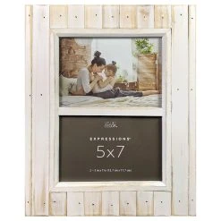 Wholesale 🥰 2 Opening White Salvage Chic 5" x 7" Frame, Expressions™ by Studio Décor® by Studio Decor 😉