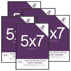 Promo 😀 5 Pack Black 5" x 7" Frames, Basics by Studio Décor® by Studio Decor ❤️