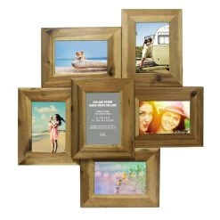 Buy ❤️ 6 Pack: 6 Opening Natural 4" x 6" Collage Frame by Studio Décor® by Studio Decor 😀