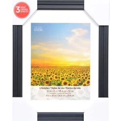 Best Sale 🥰 3 Black Frames With Mat, 8" x 10", Lifestyles By Studio Décor® by Studio Decor ⌛ -Studio Decor Shop 10536723 1