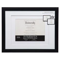 Coupon ❤️ Black Double Mat Document Frame By Studio Décor® by Studio Decor 💯