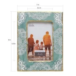 New 🥰 Turquoise, White & Gold 4" x 6" Frame, Expressions™ by Studio Décor® by Studio Decor ⌛ -Studio Decor Shop 10546842 9