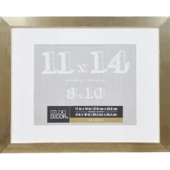 New β¨ Gold Metallic Belmont Frame with Mat by Studio Décor® by Studio Decor β