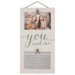 Outlet ❤️ 2 Opening You & Me White Collage Frame with Clips by Studio Décor® by Studio Decor 👏