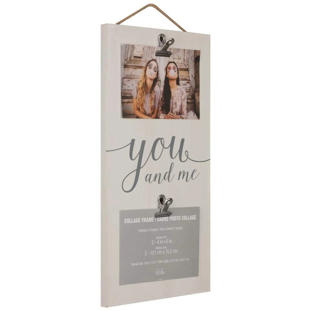 Best Pirce 👏 12 Pack: 2 Opening White You & Me 8" x 15" Collage Clip Frame by Studio Décor® by Studio Decor ⭐ 2 Best Pirce 👏 12 Pack: 2 Opening White You & Me 8" x 15" Collage Clip Frame by Studio Décor® by Studio Decor ⭐ - Image 2