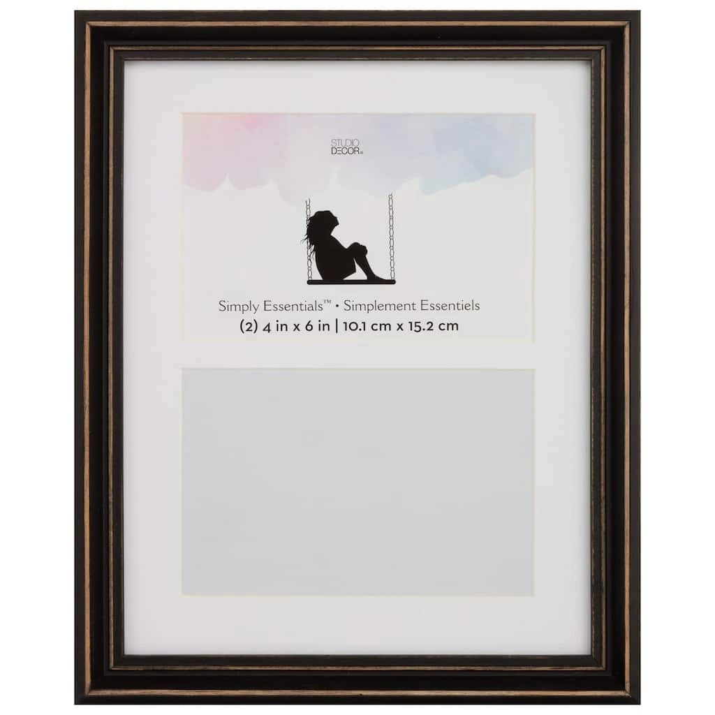 Discount 😀 12 Pack: 2 Opening Black Distressed 4" x 6" Collage Frame, Simply Essentials™ by Studio Décor® by Studio Decor ✨ 1 Discount 😀 12 Pack: 2 Opening Black Distressed 4" x 6" Collage Frame, Simply Essentials™ by Studio Décor® by Studio Decor ✨