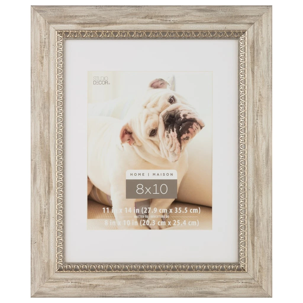 Brand new 🎁 Brown Whitewashed & Gold 8" x 10" Frame with Mat, Home by Studio Décor® by Studio Decor ✔️ 1 Brand new 🎁 Brown Whitewashed & Gold 8" x 10" Frame with Mat, Home by Studio Décor® by Studio Decor ✔️