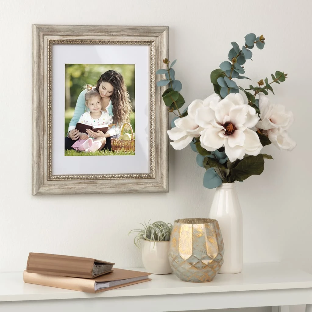 Brand new 🎁 Brown Whitewashed & Gold 8" x 10" Frame with Mat, Home by Studio Décor® by Studio Decor ✔️ 2 Brand new 🎁 Brown Whitewashed & Gold 8" x 10" Frame with Mat, Home by Studio Décor® by Studio Decor ✔️ - Image 2