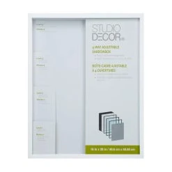 Best deal ❤️ White 4-Way 16" x 20" Shadow Box by Studio Décor® by Studio Decor ⭐