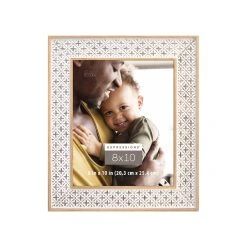 Top 10 🥰 White & Brown Cross Patterned 8" x 10" Frame, Expressions™ by Studio Décor® by Studio Decor ⭐