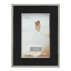 Best Pirce 👏 Silver with Black Fabric 4" x 6" Frame, Expressions™ by Studio Décor® by Studio Decor ✨