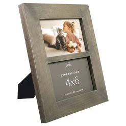 Outlet 🥰 2 Opening Greige 4" x 6" Collage Frame, Expressions™ by Studio Décor® by Studio Decor ⭐ -Studio Decor Shop 10625708 3
