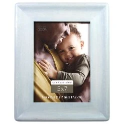 Promo 🛒 Light Blue Rounded 5" x 7" Frame, Expressions™ by Studio Décor® by Studio Decor ⌛