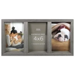 Best deal 👍 3 Opening Gray Angled 4" x 6" Collage Frame, Expressions™ by Studio Décor® by Studio Decor 🎉