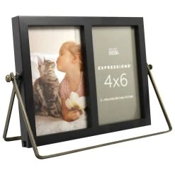 Cheapest 🛒 2 Opening Black & Brass 4" x 6" Collage Frame, Expressions™ by Studio Décor® by Studio Decor 👍 -Studio Decor Shop 10625935 3