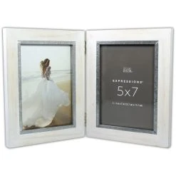 Discount 🛒 12 Pack: 2 Opening White & Silver 5" x 7" Hinged Frame, Expressions™ by Studio Décor® by Studio Decor 🧨 -Studio Decor Shop 10625976 3 1