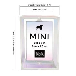 Top 10 🔔 Iridescent 2" x 3" Revolving Mini Frame by Studio Décor® by Studio Decor ✨ -Studio Decor Shop 10635541 3 1