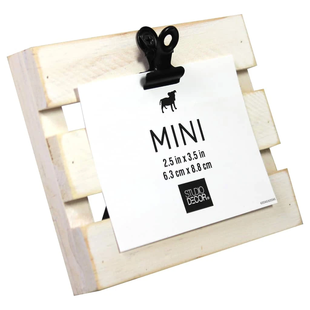 Best deal ❤️ 24 Pack: Natural Slatted 2.5" x 3.5" Mini Clip Frame by Studio Décor® by Studio Decor 😀 2 Best deal ❤️ 24 Pack: Natural Slatted 2.5" x 3.5" Mini Clip Frame by Studio Décor® by Studio Decor 😀 - Image 2