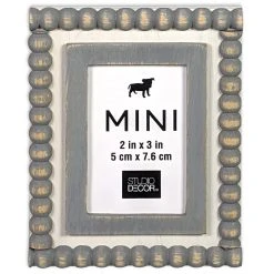 Cheapest ✔️ Gray & White Beaded Mini Frame by Studio Décor® by Studio Decor 🥰