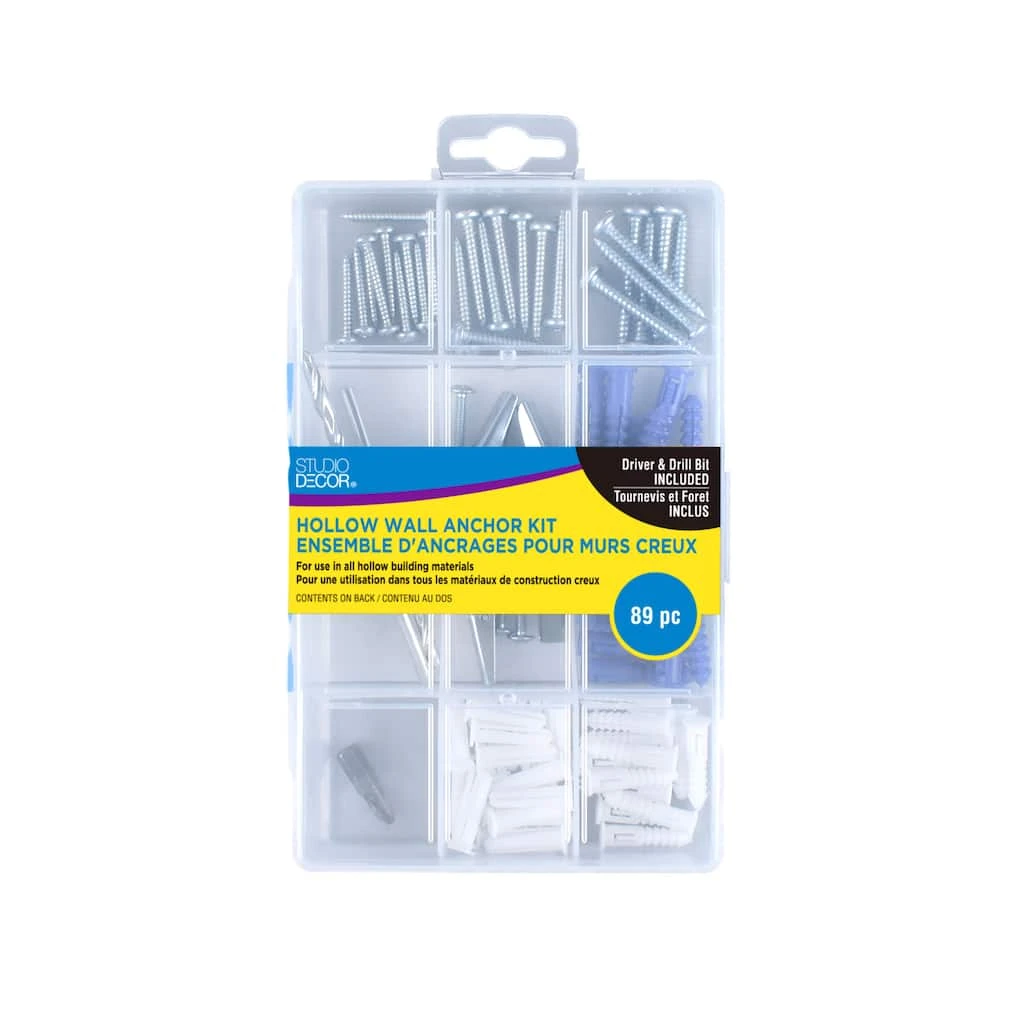 Brand new โจ 12 Pack: Hollow Wall Anchor Kit by Studio Décor® by Studio Decor ๐ 1 Brand new โจ 12 Pack: Hollow Wall Anchor Kit by Studio Décor® by Studio Decor ๐