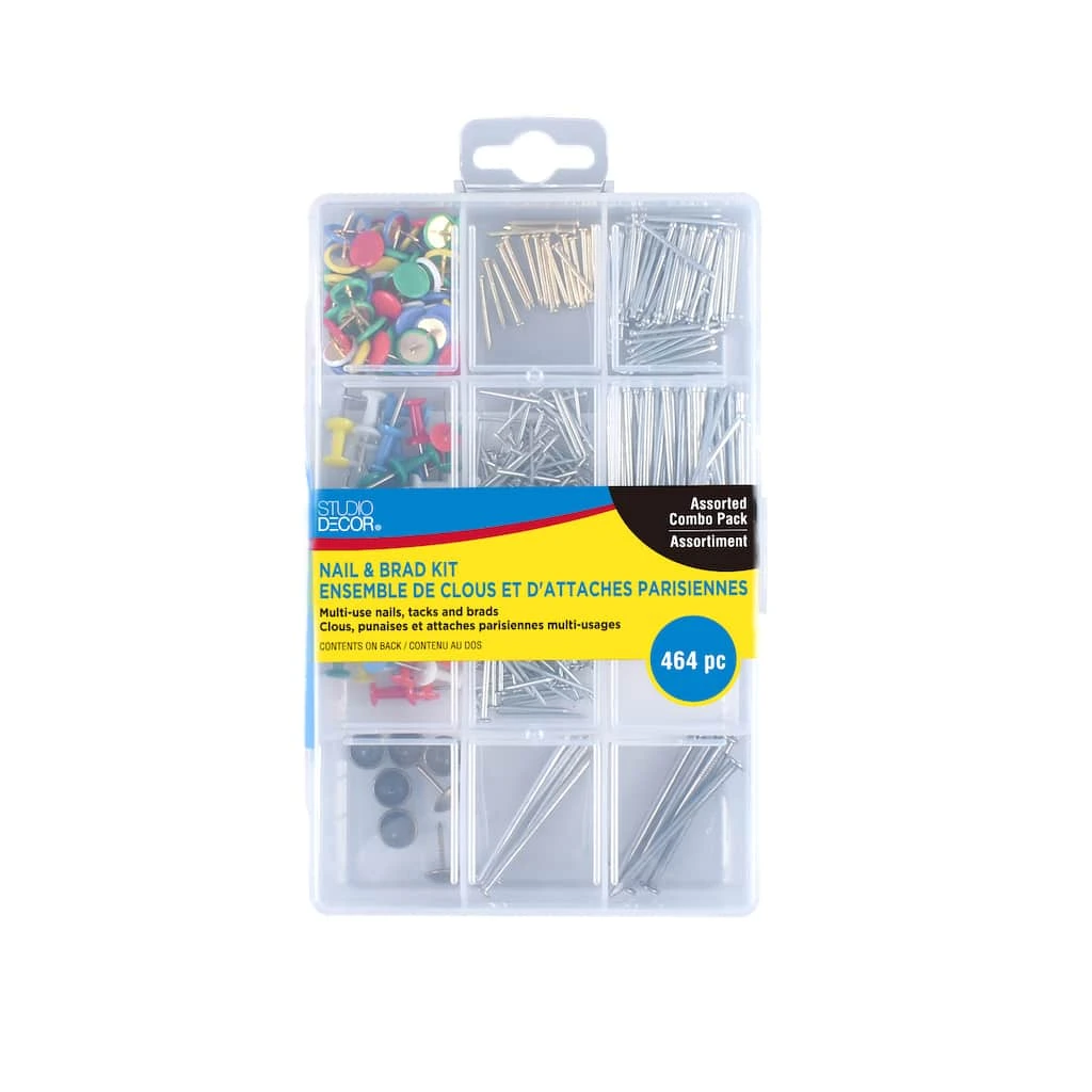 Buy ❤️ 12 Pack: Nail & Brad Kit by Studio Décor® by Studio Decor 😍 1 Buy ❤️ 12 Pack: Nail & Brad Kit by Studio Décor® by Studio Decor 😍