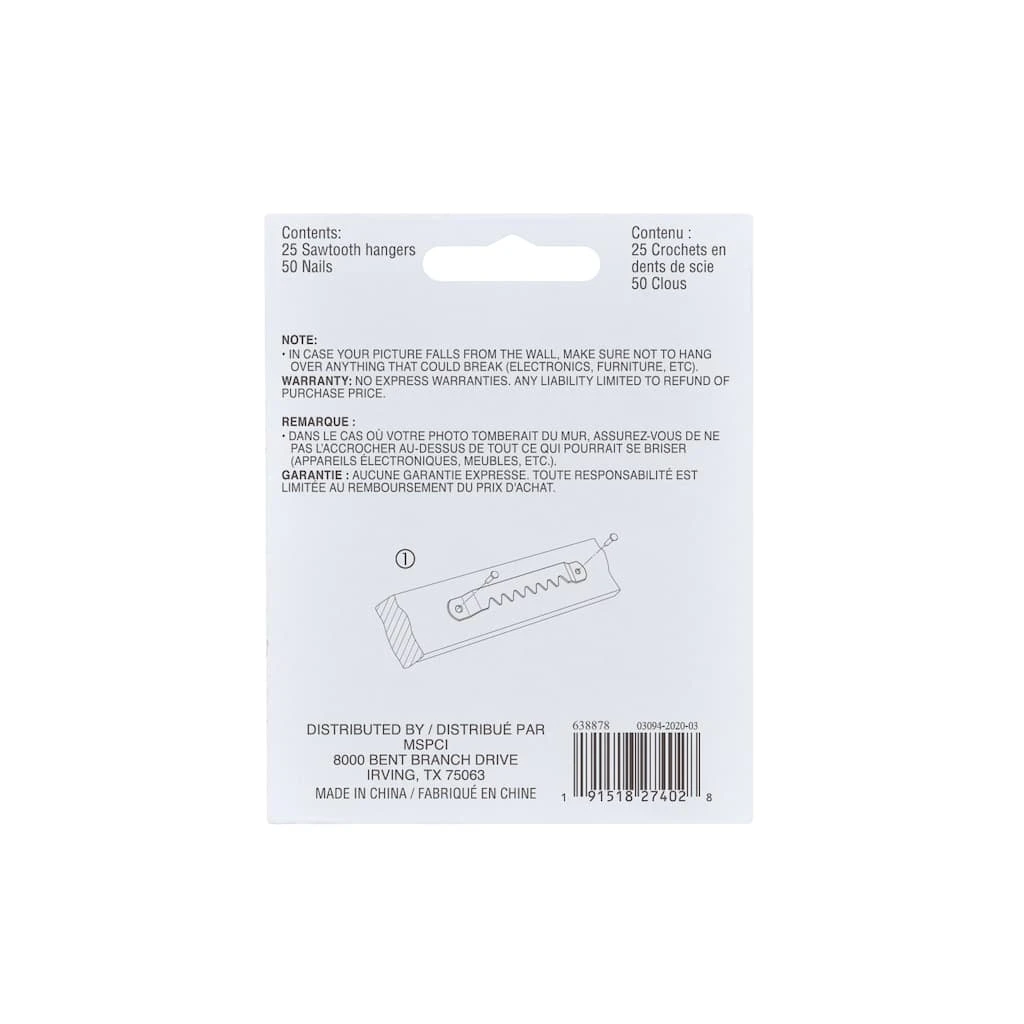 Cheap ❤️ 12 Packs: 25 ct. (300 total) Large Sawtooth Hangers by Studio Décor® by Studio Decor 🔥 3 Cheap ❤️ 12 Packs: 25 ct. (300 total) Large Sawtooth Hangers by Studio Décor® by Studio Decor 🔥 - Image 3