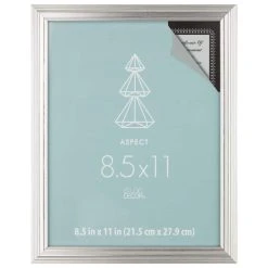 Coupon ⭐ Silver Narrow 8.5" x 11" Frame, Aspect by Studio Décor® by Studio Decor 😉