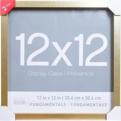 Outlet 🥰 2 Pack Gold Fundamentals 12" x 12" Display Case by Studio Décor® by Studio Decor ✨ -Studio Decor Shop 10641632 1