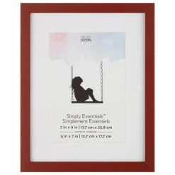 Wholesale 🌟 Burgundy Line 5" x 7" Frame with Mat, Simply Essentials™ by Studio Décor® by Studio Decor ⭐